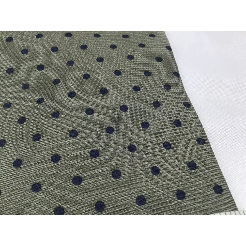 Tommy Hilfiger Italian Silk Tie Green Polka Dots 3.5 Inch Quiet Luxury Formal